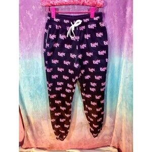 PlayGear Black Pink Bratz Sweatpants Joggers w/ Two Pockets Size Small E-Girl